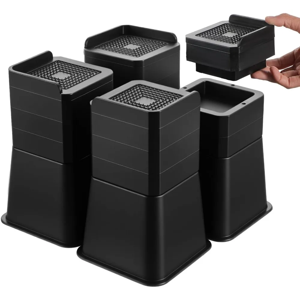 

Bed Riser Heavy Duty, Adjustable Furniture Risers 3,4,5,6,7 inch, L Shape Bed Lifts Risers for Table Legs, Couch, Sofa, Desk, Ca