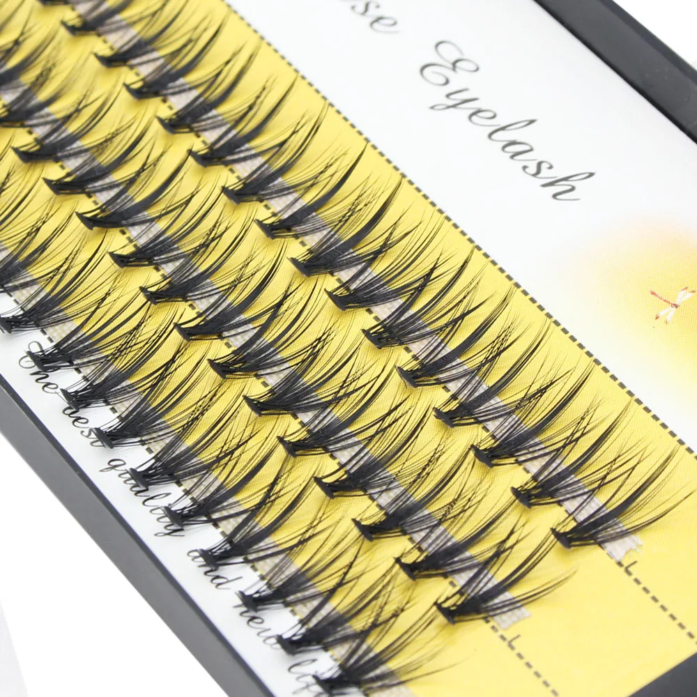 MUYD Black Hand Made Silk 20D/30D Individual Cluster Eyelashes Extension Natural DD Mink Lashes Soft Cilos 3D Volume
