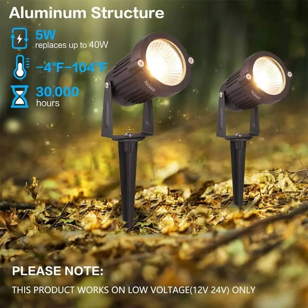 Low Voltage 3W6W LED Landscape Lighting 12V 24V Outdoor Spotlights Garden Decorative Lights for Patio Garden Pathway Floor Yard