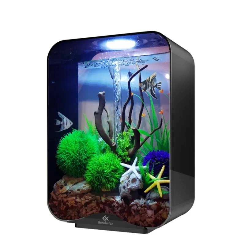 Creative fish tank desktop living room silent oxygenated small fish tank water-free purification aquarium