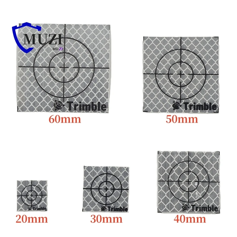 Reflective Sheet For Trimble Total Station Surveying 100PCS 20 30 40 50 60X60mm Tape Target Reflector Sheet With Trimble Logo