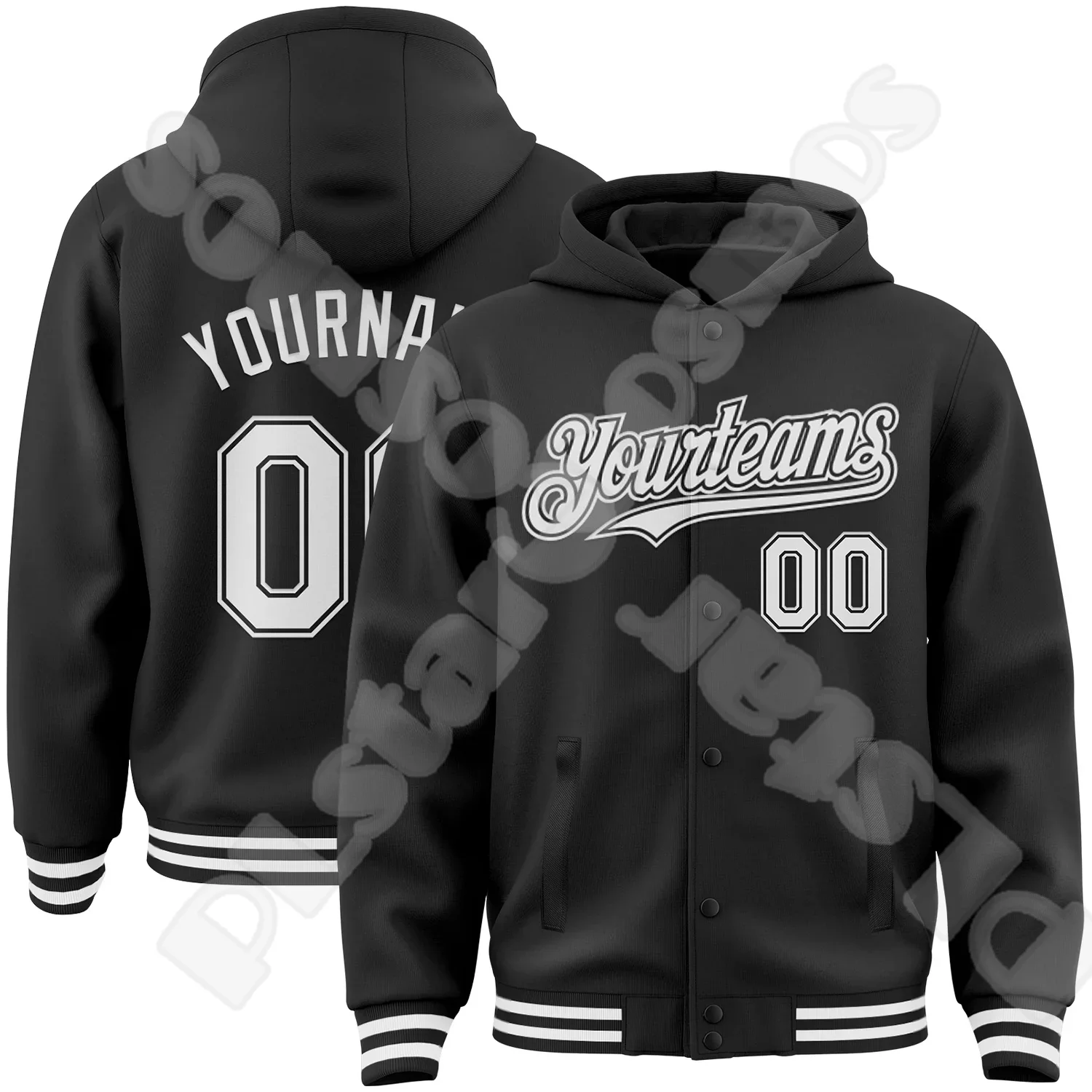 

Custom Name Logo Multicolor Graffiti Tattoo Retro Vintage 3D Harajuku Streetwear Winter Casual Baseball Bomber Hoodies Jacket 14