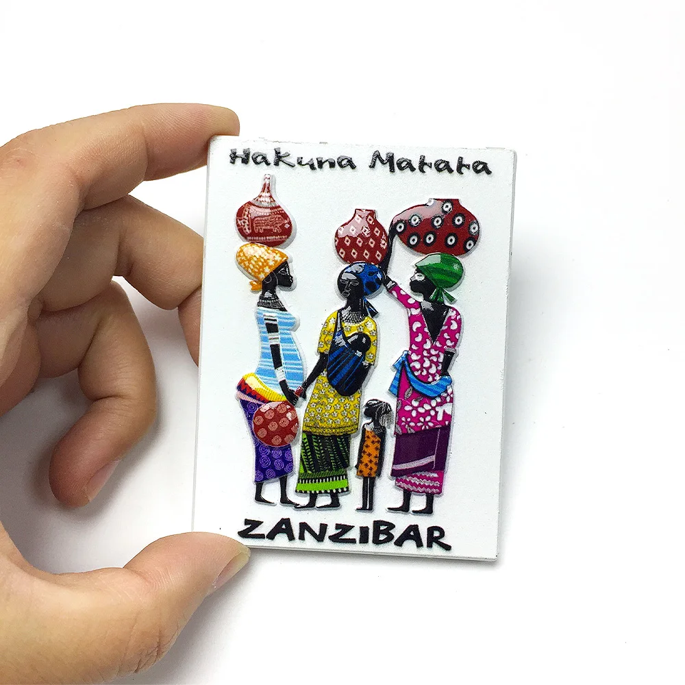 

Zanzibar 3D Resin Cute Fridge Magnets - Decorative Refrigerator Magnets for Home & Room Decor (Strong Magnets)
