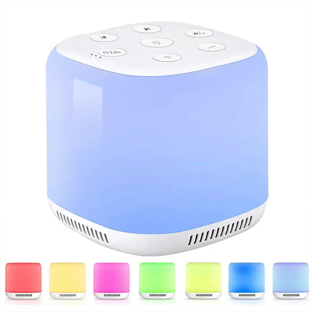 Máquina de sonido de alta fidelidad para bebé con ajuste continuo de volumen compatible con 7 colores claros