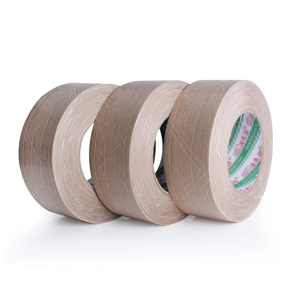 

48x5000cm Kraft Paper Tape Water free Tearable Sealing for Packaging Printing Frame Strong Adhesive Weather Resistant No Warping