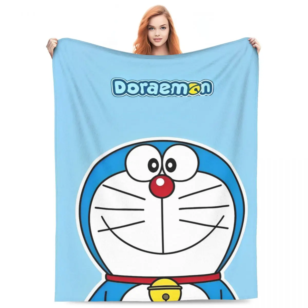 D-Doraemons Velvet Throw Blanket Blankets for Bedding Bedroom Soft Bedding Throws