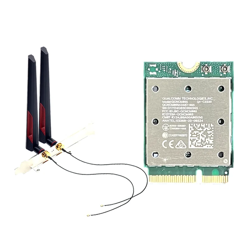 AA08-Wifi7 QCNCM865 Nirkabel 2.4Gbps Tri Band 2.4G/5G/6Ghz Adaptor Nirkabel Jaringan untuk Win11