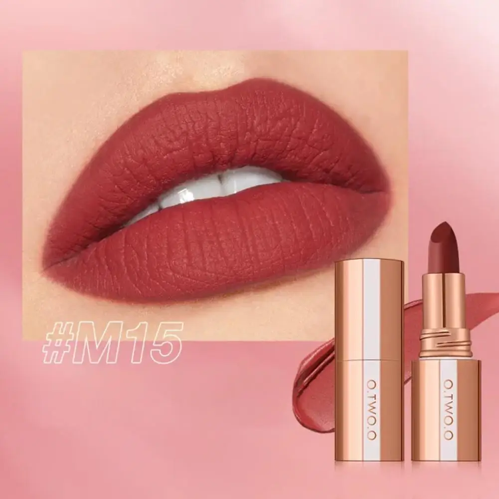 Lápiz labial brillo de labios maquillaje resistente al agua terciopelo antiadherente duradero 8 colores mate Sexy rojo tinte de labios taza de lápiz labial largo líquido K5Z4