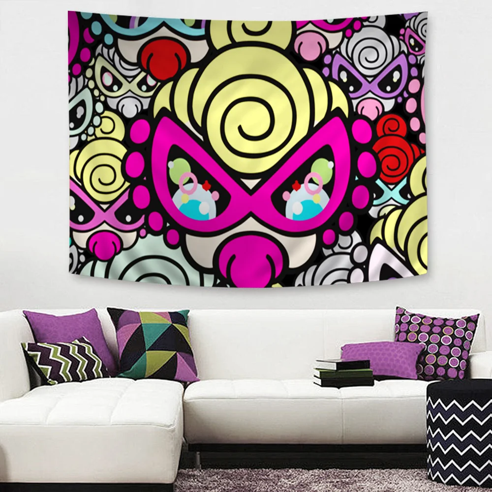 

H-HYSTERIC M-MINI Colorful Tapestry Wall Hanging Hanging Tarot Hippie Wall Rugs Dorm Art Home Decor