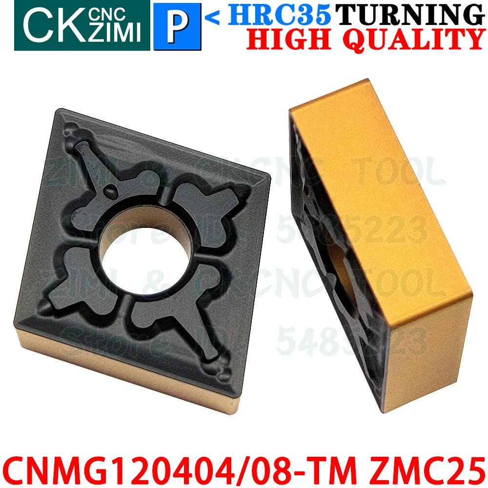 CNMG120404-TM ZMC25 CNMG120408-TM ZMC25 Hardmetalen wisselplaten Externe draaiwisselplaten Gereedschap CNMG1204 CNMG 1204 CNMG431 CNMG432 TM CNC-machine Metalen draaibank Snijgereedschap voor staal