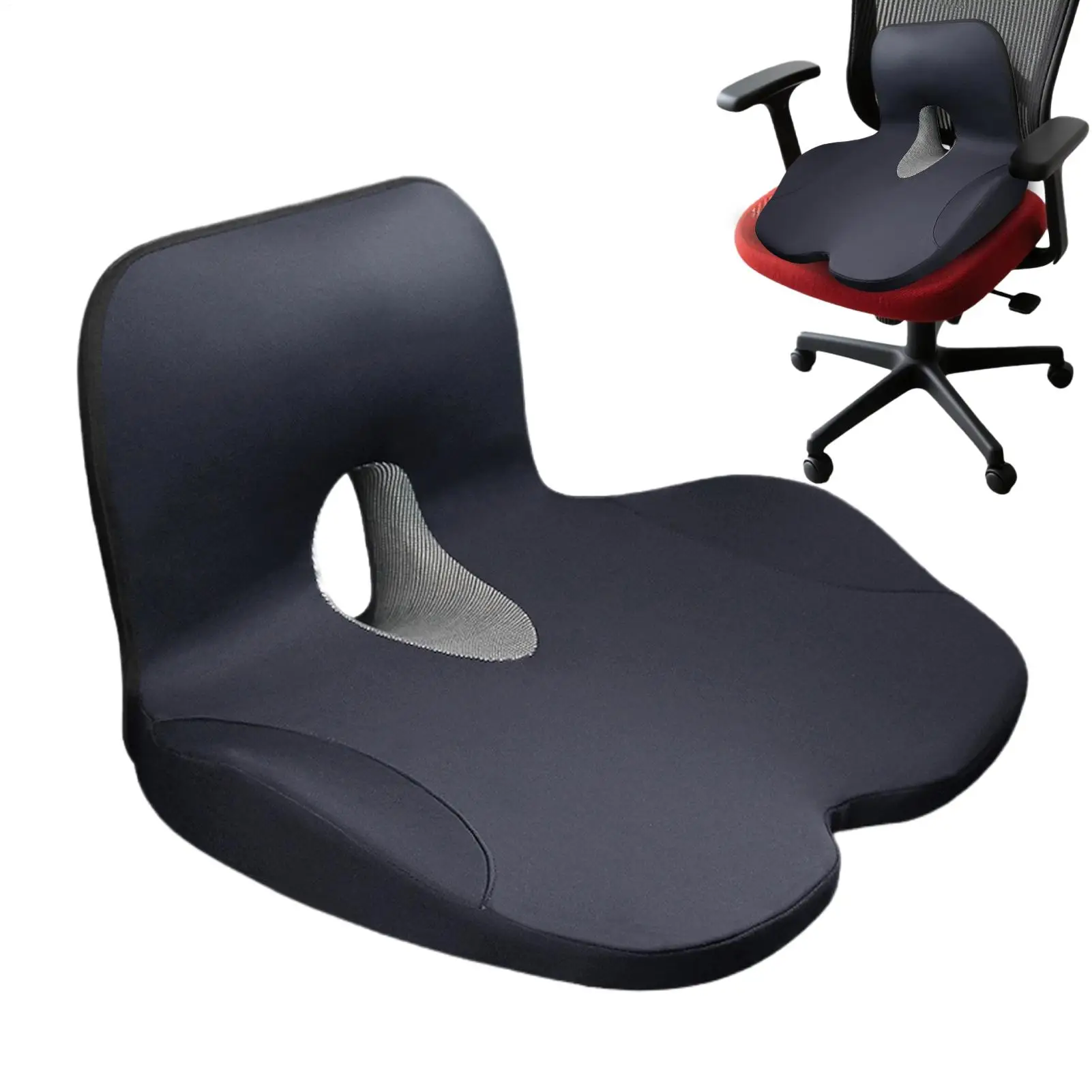 

Car Seat Cushion L-Shaped Chair Seat Cushion Ergonomic Lumbar Support Memory Foam Car Seat Pad For Relief Travel Office