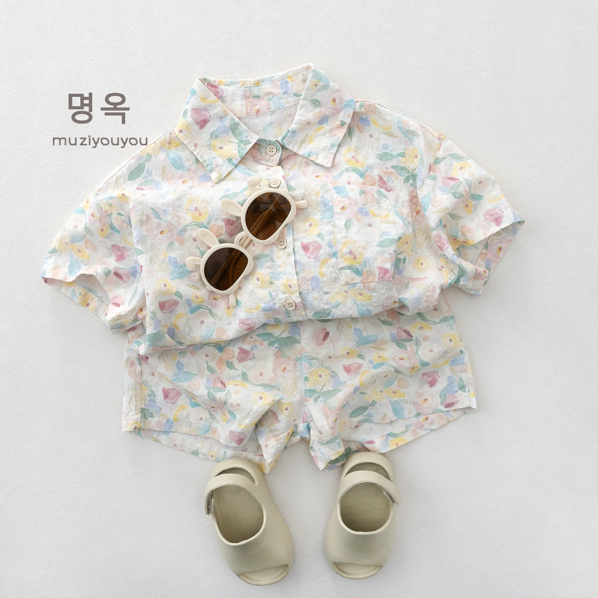 

2026 Summer New Children Loose Shorts Cotton Boys Fashion Print Casual Shorts Baby Girls Floral Shorts Kids Toddler Clothes