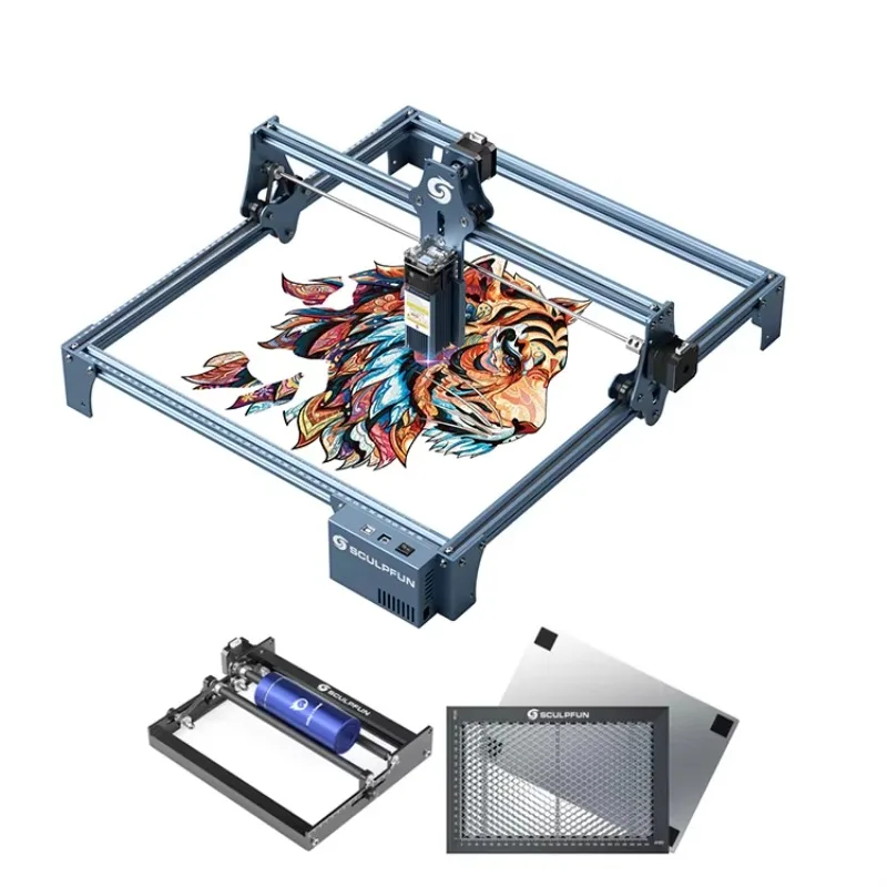 

S9 90W Effect High Technology Wood Acrylic Engraver Cutter Diode Laser Engraving Machine with Rotary Kit Honeycomb