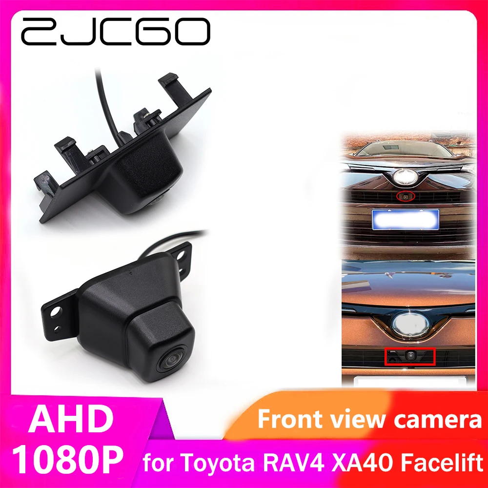 

ZJCGO AHD CVBS 1080P 170 ° Автомобильный логотип, парковочная камера переднего вида для Toyota RAV4 XA40, личная подтяжка