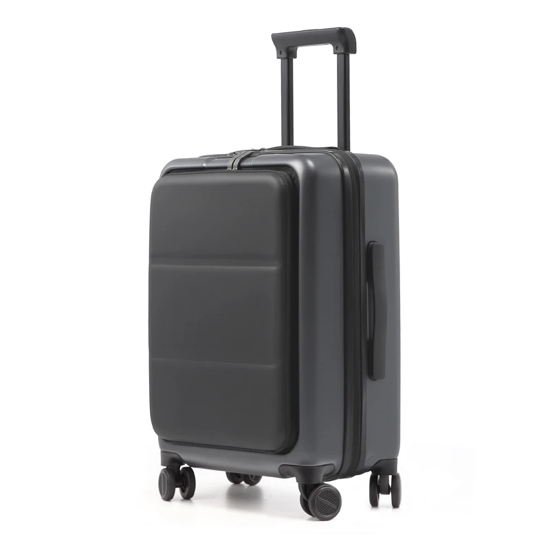 Front Side Open Luggage Men's Lightweight Business Boarding Trolley Case Women's Universal Wheel Zipper Travel Suitcase 20-Inch