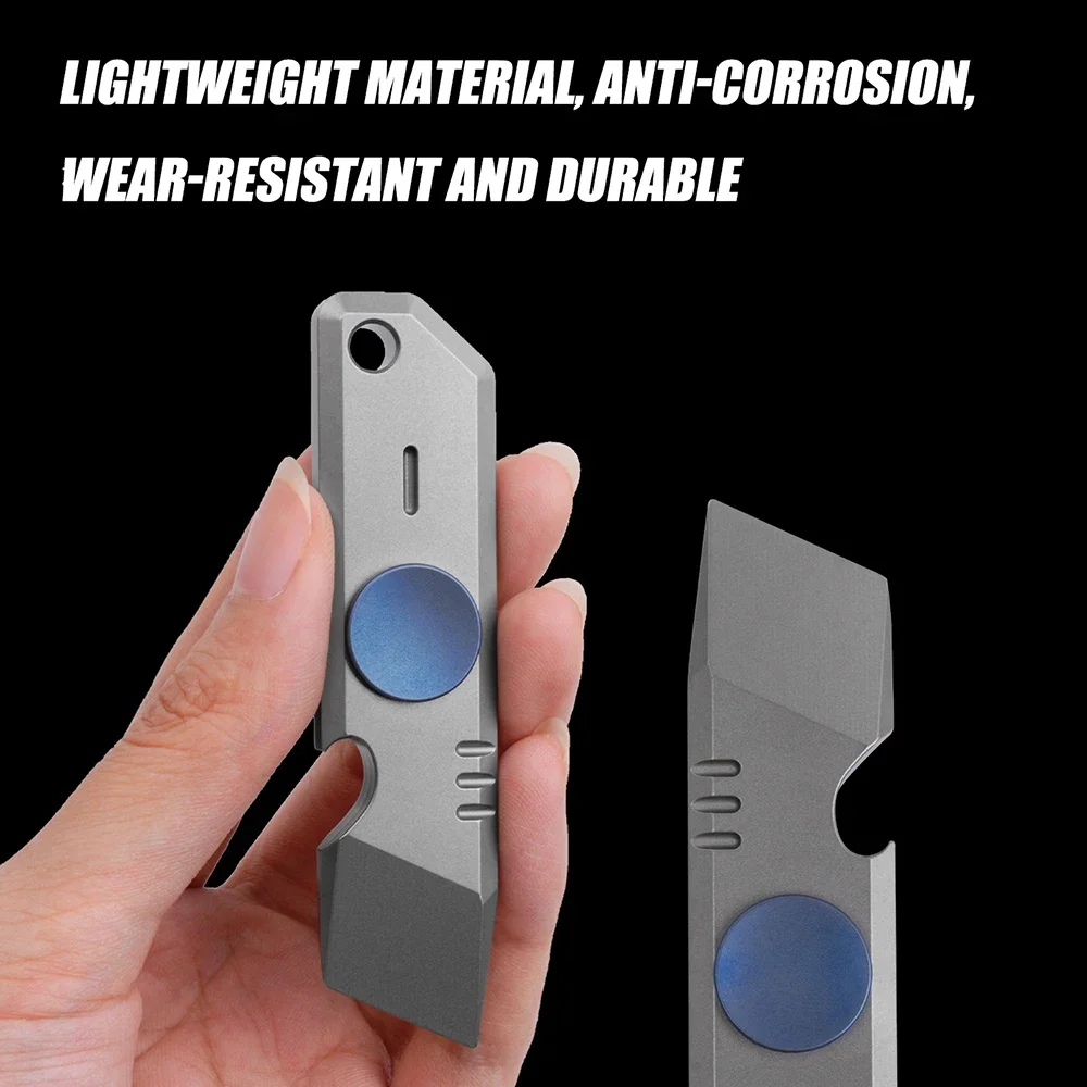 أدوات يدوية المخل 2025 جديد صغير من التيتانيوم Edc قضيب رفع تململ سبينر فتاحة متعددة الوظائف للرجل الأولاد هدية #3