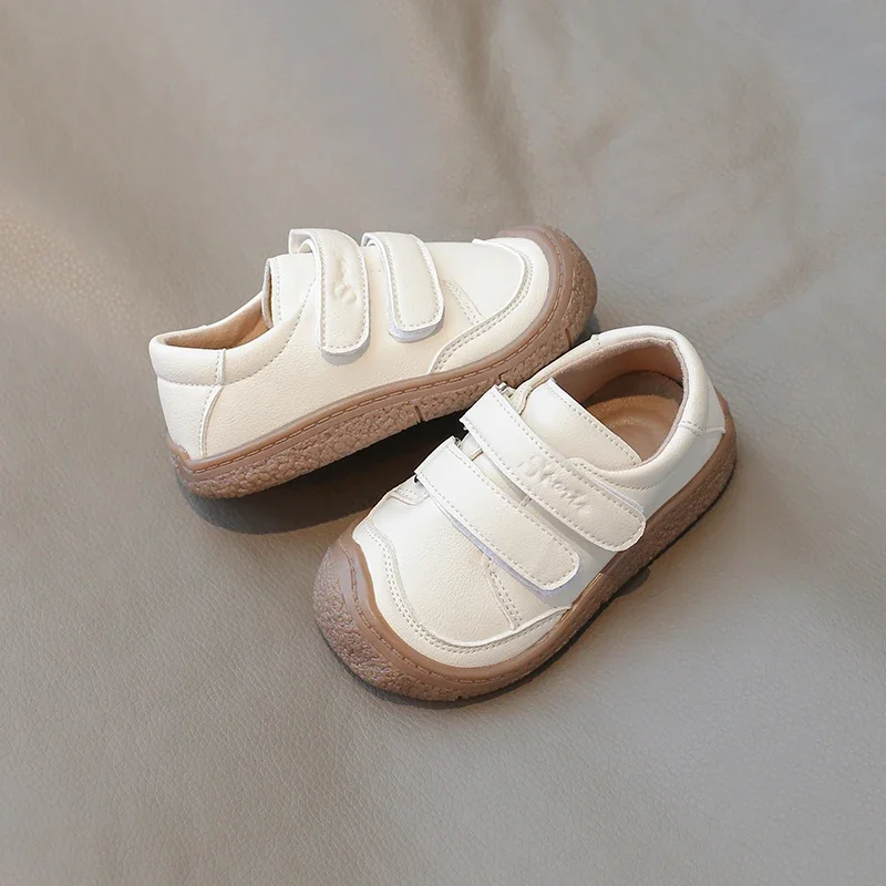 Parker-Chaussures de protection en cuir pour bébés garçons et filles, chaussures pieds nus, baskets à semelle souple étoile, tennis d'extérieur pour enfants, orteils fermés