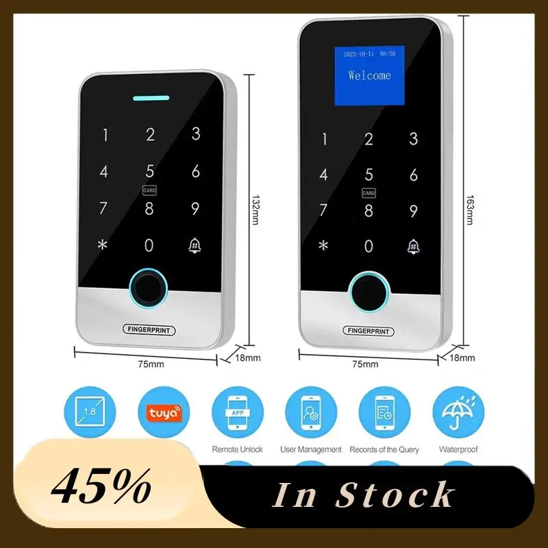 Bluetooth Tuya キーパッド APP スマート指紋キーパッドタッチ IP65 防水 13.56Mhz ドアオープナー (S300A)