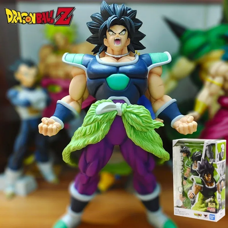 Bandai Shf Dragon Ball Super Figureassembly Model Broli Black Hair Super Saiyan Decorations Children'S Birthday Toys Best Gift