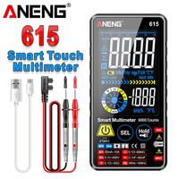 ANENG 615 6000 CountDigital Multimeter Smart AC/DC Current Voltage Touch Screen NCV Diode Lithium Battery Charging Tester Tools