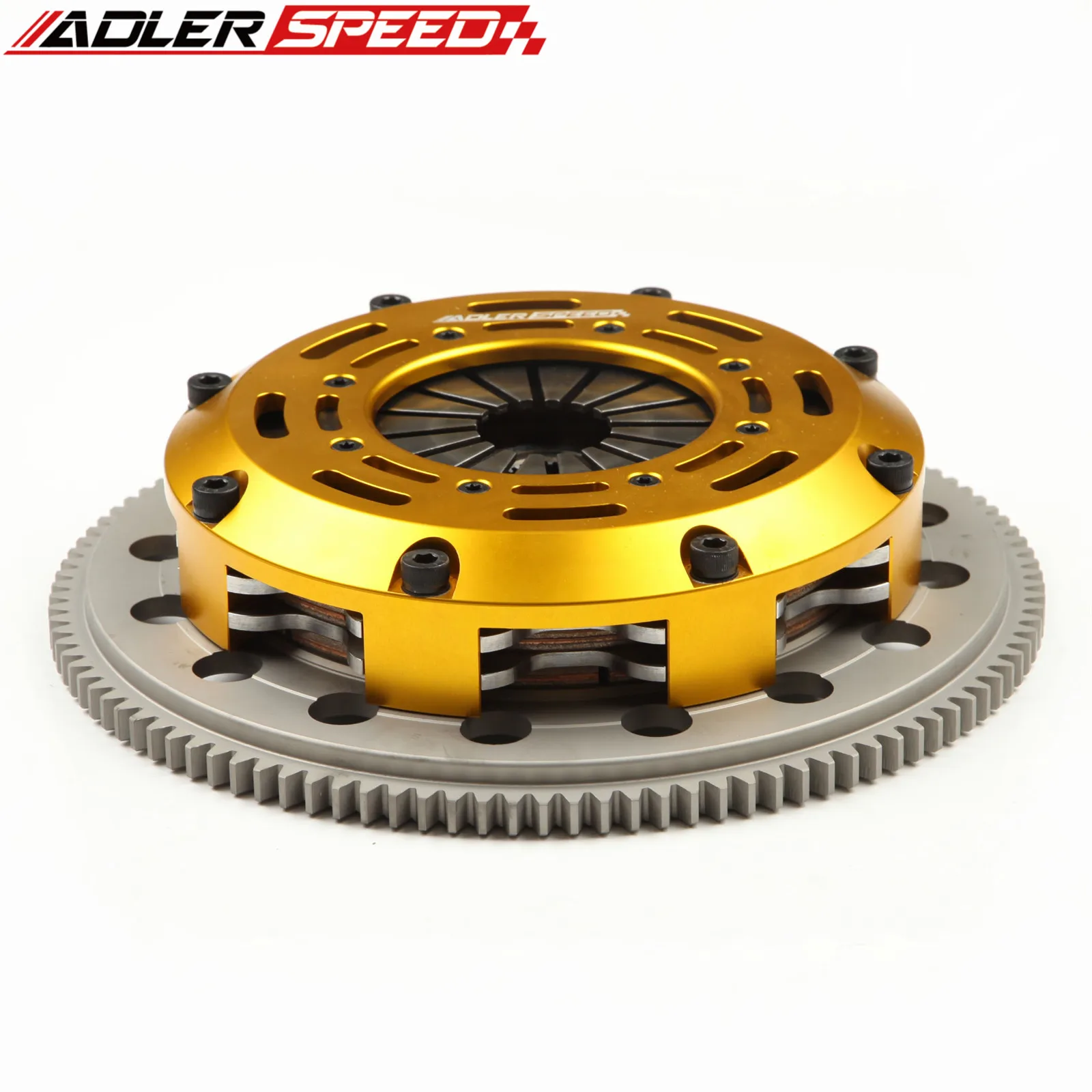 ADLERSPEED RACE CLUTCH TWIN DISC MEDIUM FOR 1989 - 4/1992 Plymouth Laser RS Turbo 2.0L FWD 6 Bolt Crank