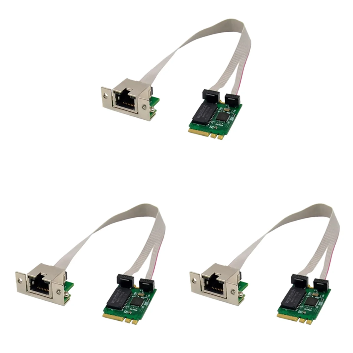 3X M.2 A+E 2.5G Ethernet Adapter 2.5G/1G/100M Multi-Gigabit M.2 Network Card 8125B COM