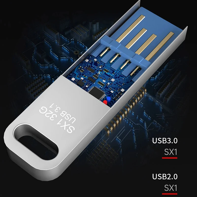 Lenovo Metal USB Adapter Flash Drive USB 3.2 128GB 256GB 512GB High Speed Metal Mini U Disk Pendrive 1TB 2TB Memory Stick