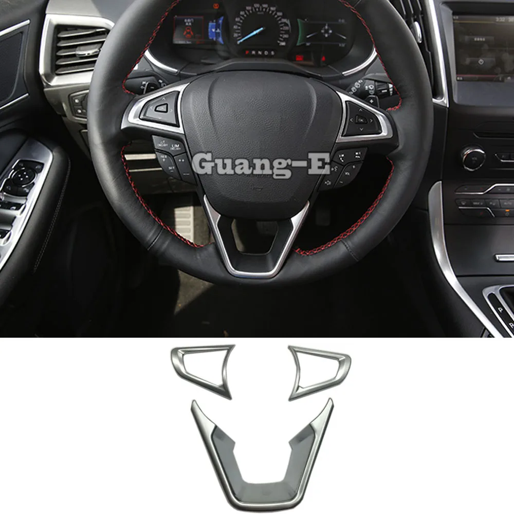 

Hot Sale Car Sticker Styling Cover Steering Wheel Interior Kit Trim Lamp Frame Panel Lamp Part For Ford EDGE 2015 2016 2017 2018