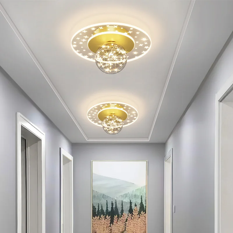 Imagem -03 - Modern Led Glass Ceiling Light Luminária Brilho para Varanda Escada Varanda Quarto Corredor Cozinha Candelabro Decoração de Casa