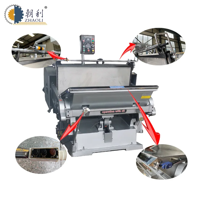 Papier stans- en rilmachine Plat bed Stansmachine Ponspers