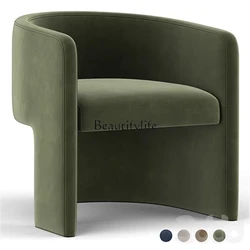 Nordic Fabric Pojedyncze krzesło rekreacyjne Lekka luksusowa sofa Nowoczesny klubowy salon Recepcja Krzesło o specjalnym kształcie