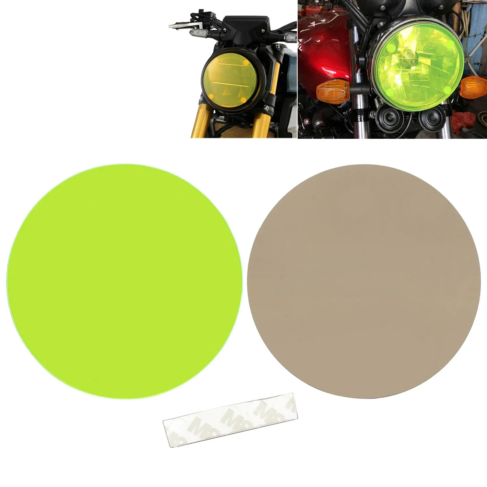 Motorbike Vintage Headlight Lens Filter Protective Film Cover for BMW R nine T Honda VT1100 For Guzzi Kawasaki YAMAHA SYM SUZUKI