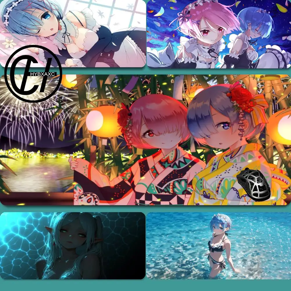 

New Kawaii Wallpaper Anime Re Zero Rem Mousepad Gaming Office Rubber Mouse Pad Gamer Desk Mats Keyboard Pad Decoration HYBXAXC