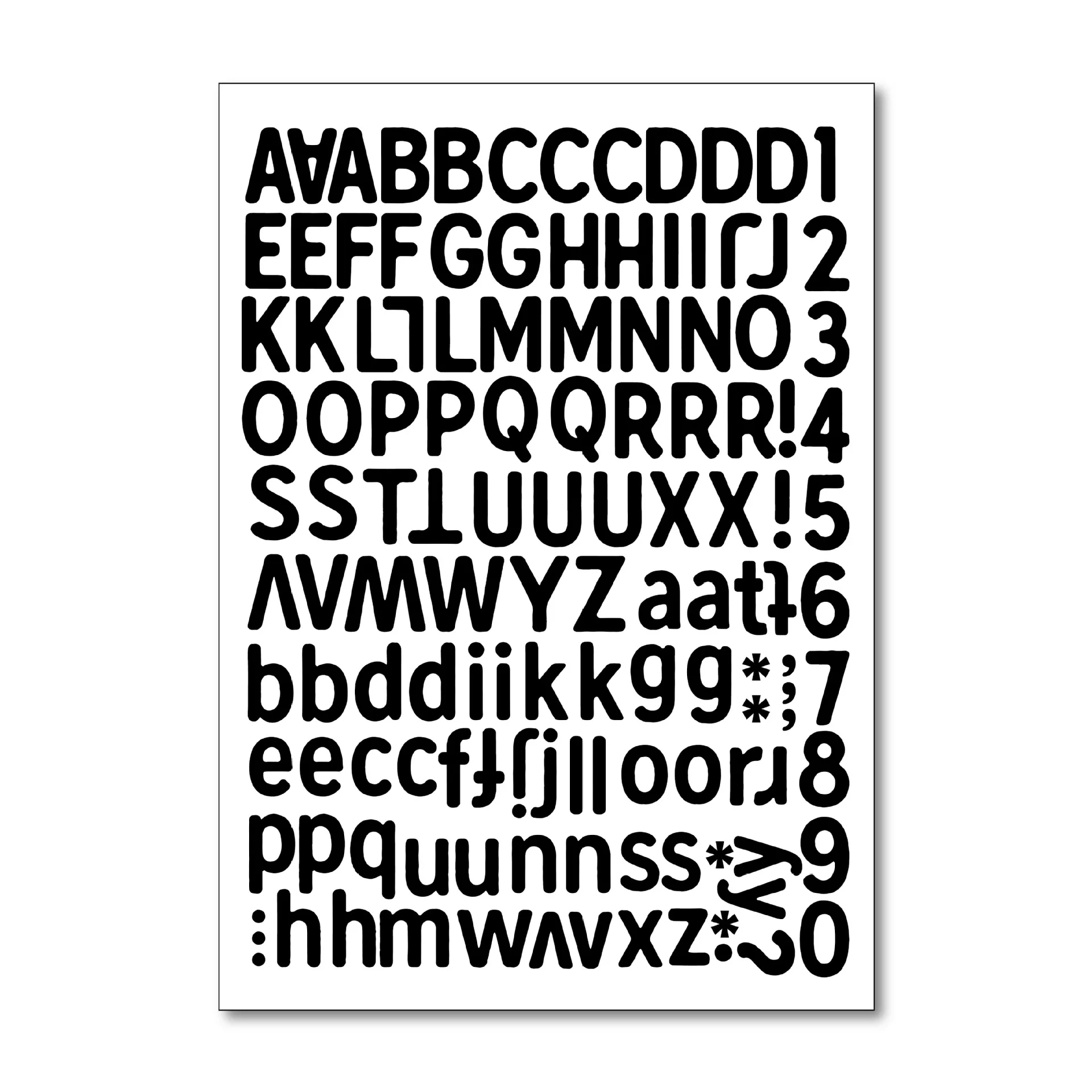 Mini Numbers Stickers Self-Adhesive Vinyl 26 Alphabet A-Z Planner Sticker Waterproof For Kids Mailbox,Address Number,Card,Cup