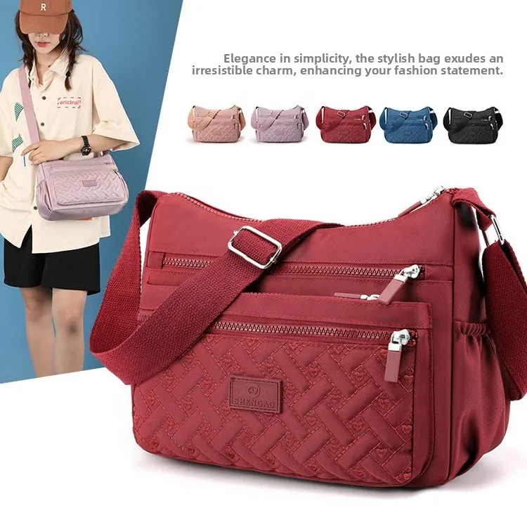 

New Japanese Sle Canvas oulder Bag Women's Large Capaci Bento Box Bag Mom's Diamond id Ladies Small Bag Crossbody Bag