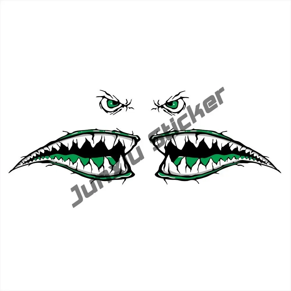 Arte de pared Warhawk Shark Tiger Sticker, accesorios gráficos divertidos para coche, Kayak, canoa, barco de pesca, camión, decoración de barco oceánico