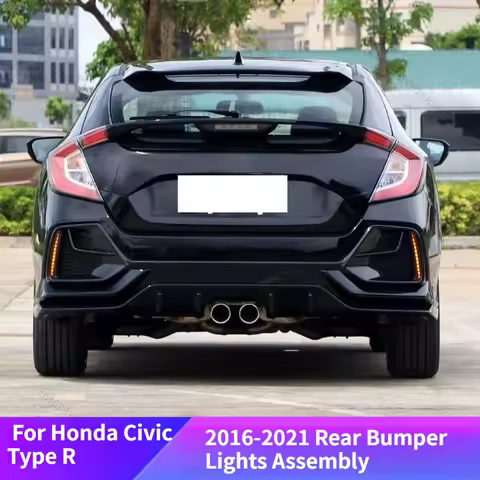 LED Sequential Flow Rear Bumper Lamp,Brake &amp; Rear Fog Light Assembly,For Honda Civic Type R 2016-2021 Fashionable Modified Parts