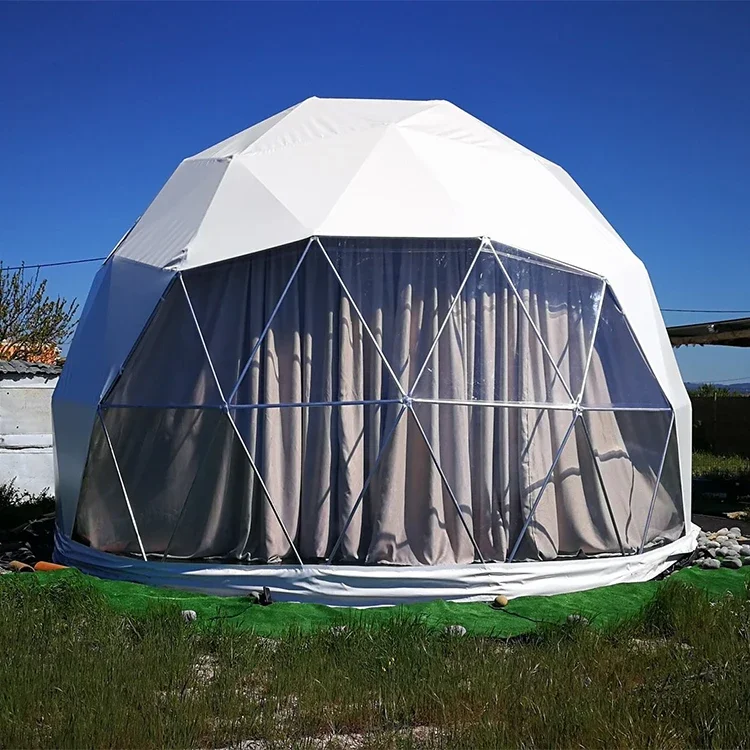 Cúpula houseluxury hotel glamping barraca de acampamento iglu ao ar livre transparente halloween abóbora cúpula tenda