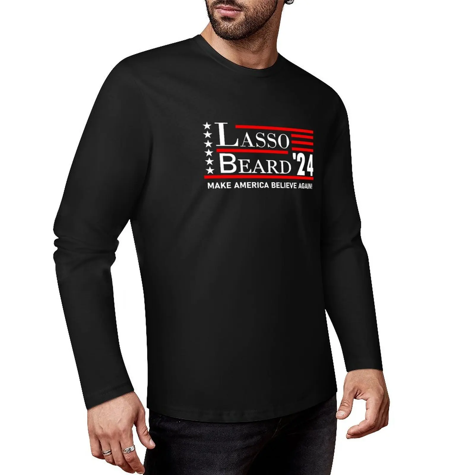 Lasso Beard 2024 Long T-Shirt sports fan t-shirts custom t shirt t shirt men