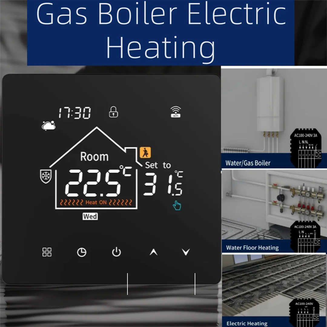 

Умный термостат Tuya Wi-Fi, система подогрева пола для газового котла, электрическое отопление, работа с Alexa Google Home