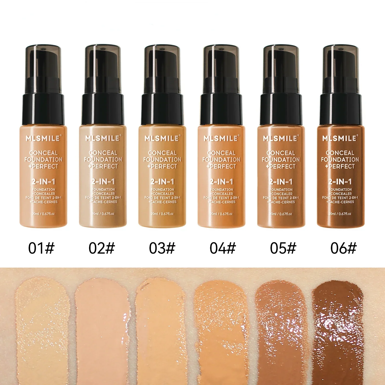 Face Foundation Cream Oil-Control Matte BBCream Waterproof Lasting Concealer Liquid Full Coverage Matte Base Professional Makeup