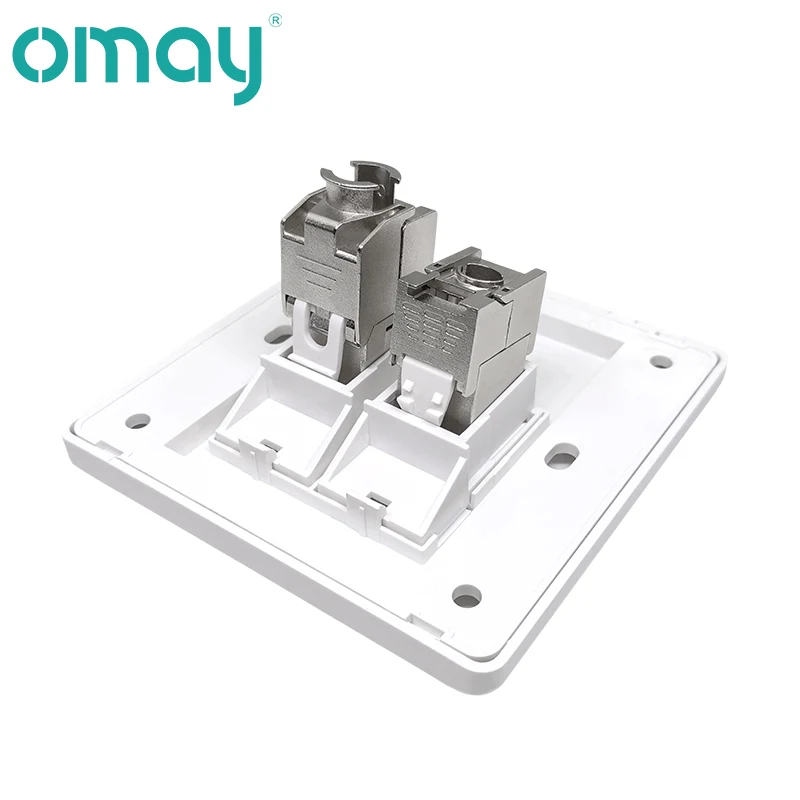 Computer Socket Panel 86 Type Computer Socket Panel CAT5/6/6A/7/8 Network Module RJ45 Keystone Cable Interface Outlet Wall Switc