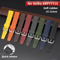 Neues Tropic-Gummi-Uhrenarmband 20 mm 22 mm für Seiko SRP777J1 Armband Schnellverschluss-Ersatzarmband Herrenarmband