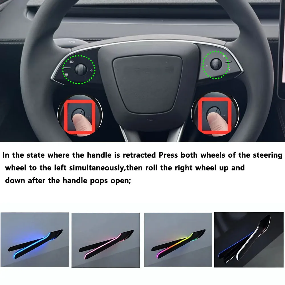 2025 Newest 8th Generation Wireless Auto Door Handle for Tesla Model Y 3 Y YL Juniper 3 Highland Auto Presenting Welcome Mode