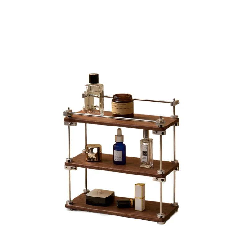 

Solid wood desktop cup holder coffee cup tea cup station multi-layer storage rack dresser rack