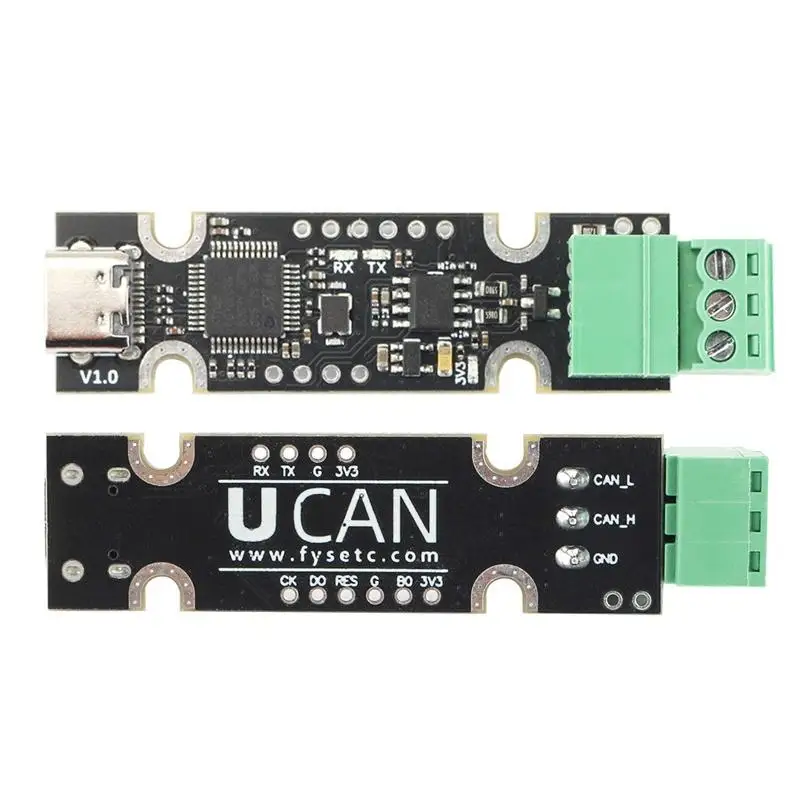 1Pcs USB To CAN Adapter UCAN Board Based On STM32F072 Support For CAnable / CandleLight / Klipper Firmware