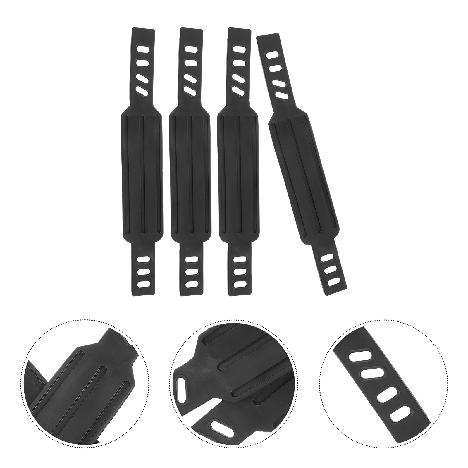 

2 Pairs Bicycle Pedal Strap Toe Clips Clipless Pedals with Straps Bike Accessories Exercise