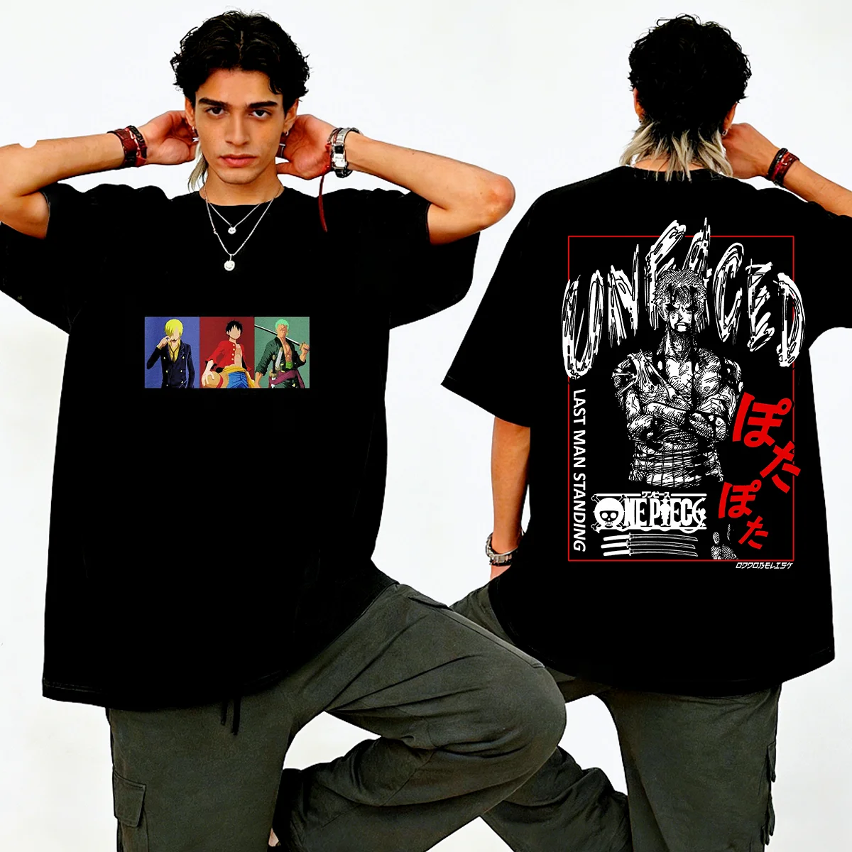 

Футболка One Piece Аниме для мужчин и женщин, летняя новинка 2026, хлопковая повседневная футболка с коротким рукавом, принт Луффи с соломенной шляпой, оверсайз, уличный стиль