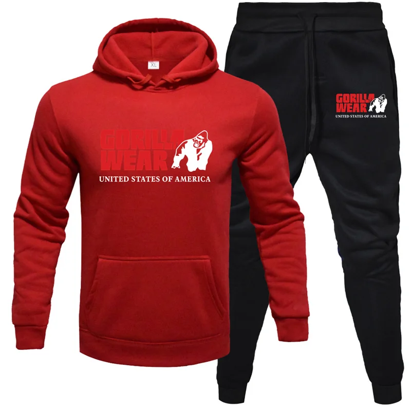 New Fashion Tracksuit For Men Hoodie Fitness Gym Clothing Men Running Set Sportswear Jogger Men\'S Tracksuit Winter Suit Sports