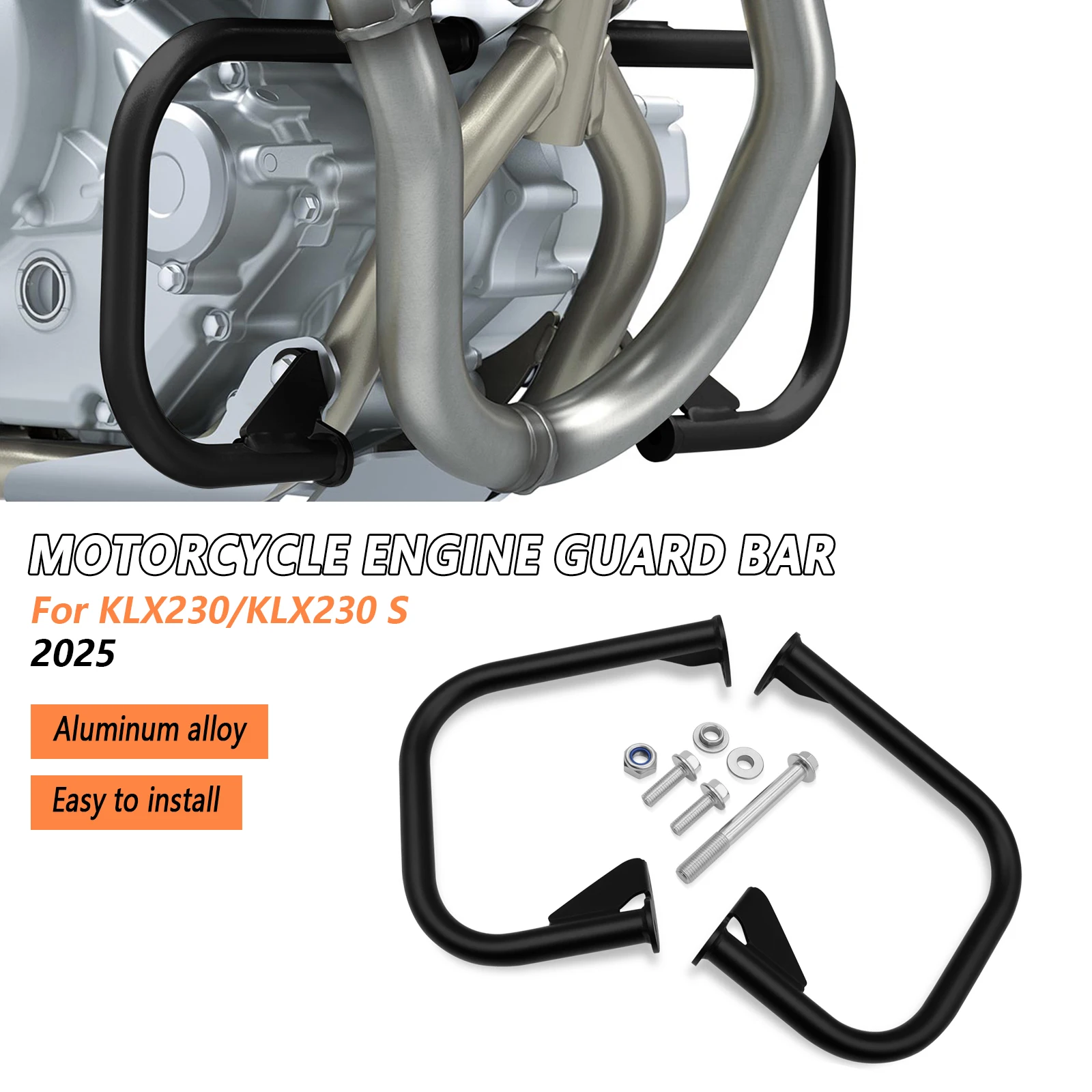 

For KLX 230 S 2025 KLX230 2025 Motorcycle Accessories Lower Bumper Engine Cover Frame Protector Bumper Crash Bar Engine Guard